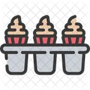 Cupcake Tin Cakes Baked Icon