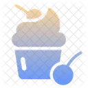 Cupcake With Cherries Icon