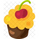 Cupcake With Cherry  Icon