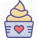 Cupcake With Cupcake Cupcake With Heart Dessert Icon
