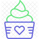 Cupcake With Cupcake Cupcake With Heart Dessert Icon