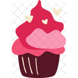 Cupcake With Heart  Icon