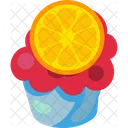 Cupcake With Orange Sweet Dessert Icon