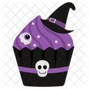 Cupcakes De Bruja De Halloween Bruja Espeluznante Icono