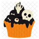 Cupcakes De Esqueleto De Halloween Panaderia Cupcakes De Halloween Icono