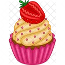 Cupacakes de fresa  Icono