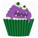 Cupcakes de monstruo de halloween  Icono