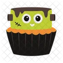 Cupcakes Frankenstein D Halloween Boulangerie Cupcake D Halloween Icône