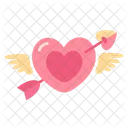 Heart Cupid Arrow Icon