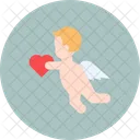 Angel Cupid Heart Icon