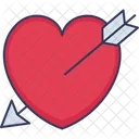 Cupid Arrow Heart Love Icon