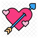 Cupid Arrow Heart Icon