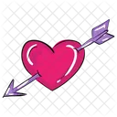Cupid Bow And Arrow Archery Icon