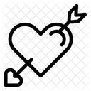 Heart With Arrow Bow Heart Broken Heart Icon
