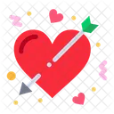 Cupid Arrow Heart Icon