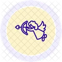 Icono De Linea Cupido Icono