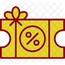 Cupon Descuento Tarjeta De Regalo Icono