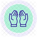 Cupped Hand Color Circle Icon Icon