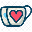 Cups Drinks Hearts Icon