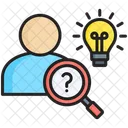 Curiosity Human Magnifying Glass Icon