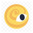 Curious eyeball planet with spiral  Symbol