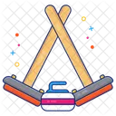 Curling Rock Curling Iron Sports Equipment Icon