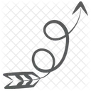 Curly Arrow Wave Arrow Curved Arrowhead Icon