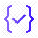 Curly Bracket Check  Icon