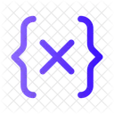 Curly Bracket Cross Code Developer Icon