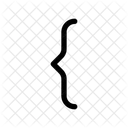 Curly Bracket Left Programming Coding Icon