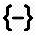 Curly Bracket Bracket Code Icon