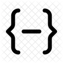 Curly Bracket Minus Code Coding Icon