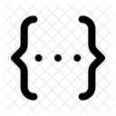 Curly Bracket Points Framework Code Icon