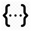 Curly Bracket Points Programming Coding Icon