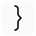 Curly Bracket Right Programming Coding Icon