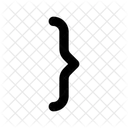Curly Bracket Right Programming Coding Icon