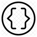 Curly Brackets Circle Icon