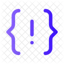 Curly Brackets Exclamation Code Developer Icon