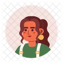 Standing Woman Latino Young Adult Face Smiling アイコン