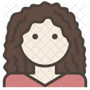 Curly Woman Hair Icon