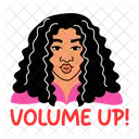 Curly Hairs Fashion Beauty Icon