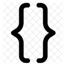 Curly Brackets Programming Line Icon