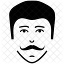 Curly Moustache On Icon