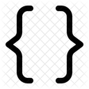 Curly Bracket Brace Icon