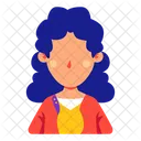 Curly Africa Woman Icon