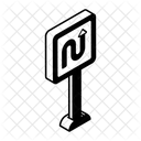 Curly path  Icon