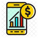 Currency Analytics Digital Money Money Graph Icon