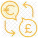 Currency Exchange Duotone Line Icon Icon