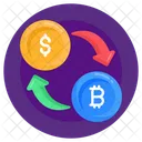 Bitcoin Exchange Bitcoin Cryptocurrency Blockchain Transfer Icon