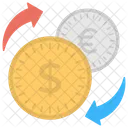 Currency Exchange Coins Icon